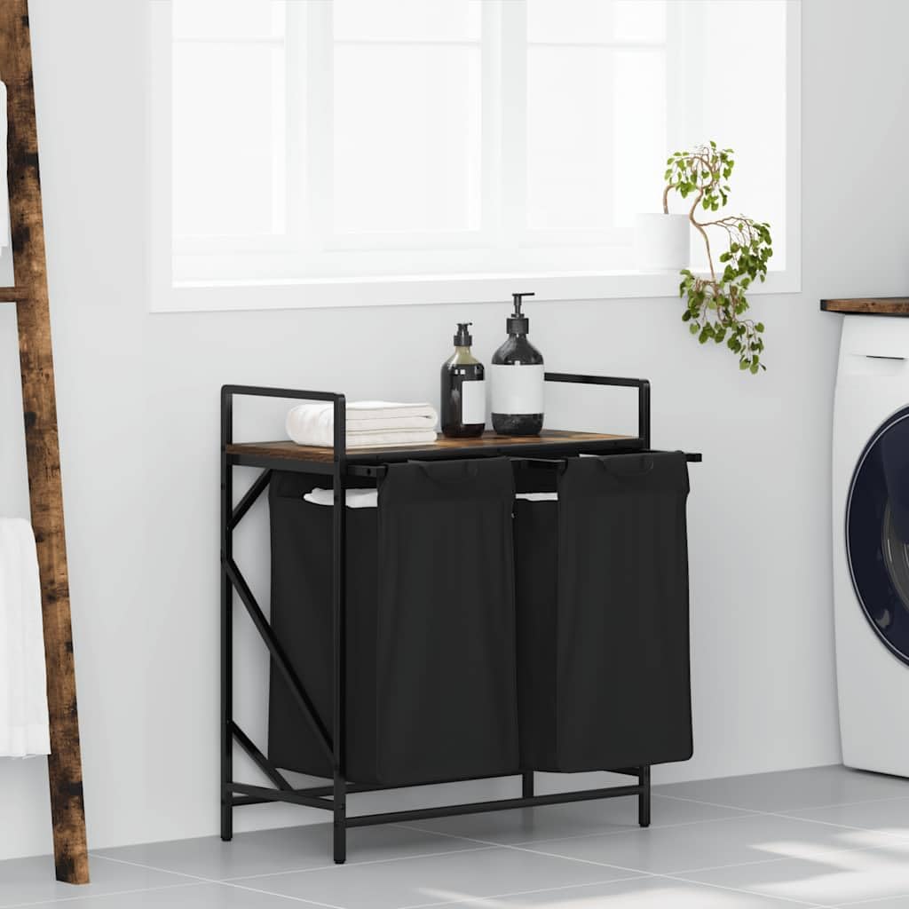 Un trieur a linge propose des elements metalliques avec une poignee de prise en main