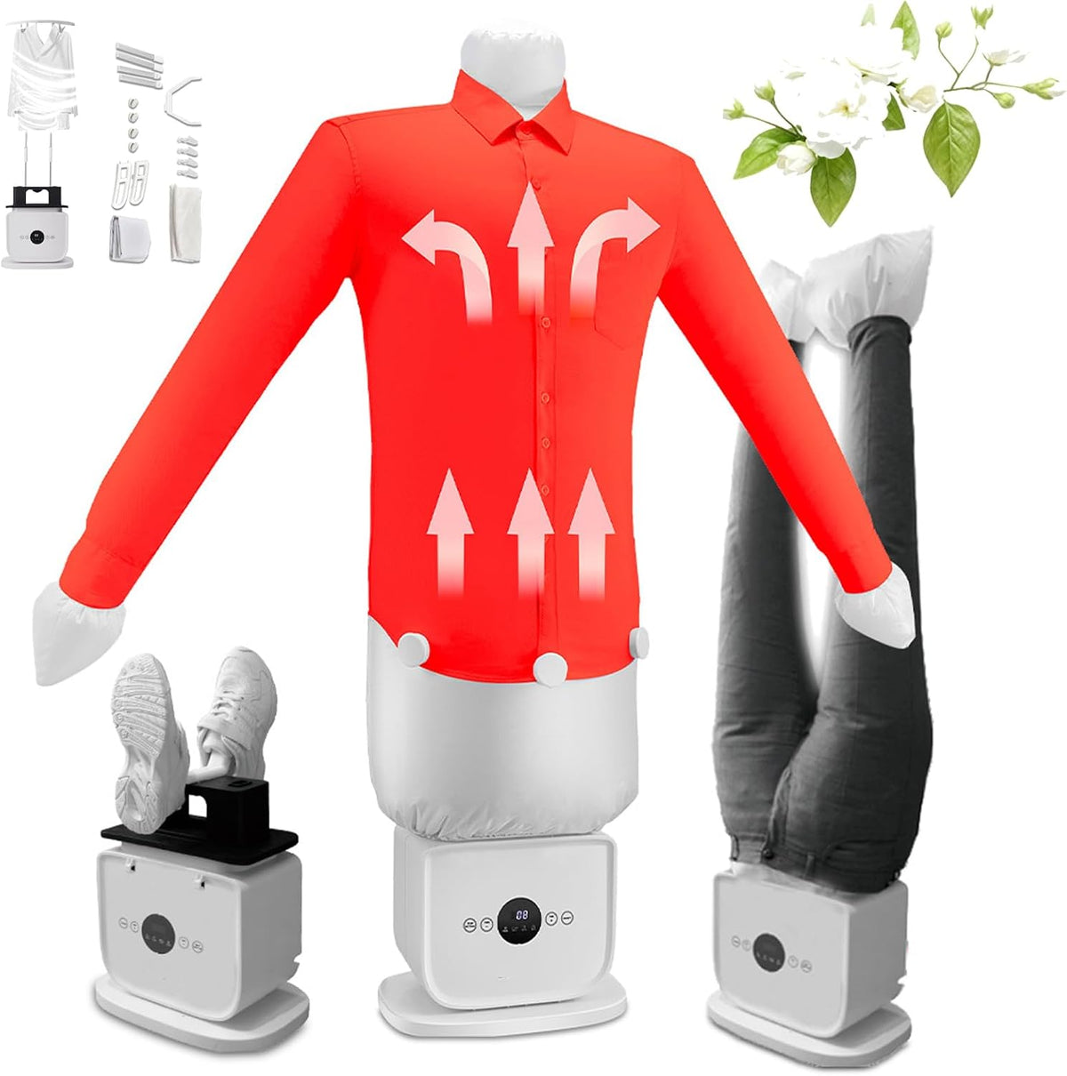 Un mannequin de repassage propose des commandes tactiles avec un reglage de temperature