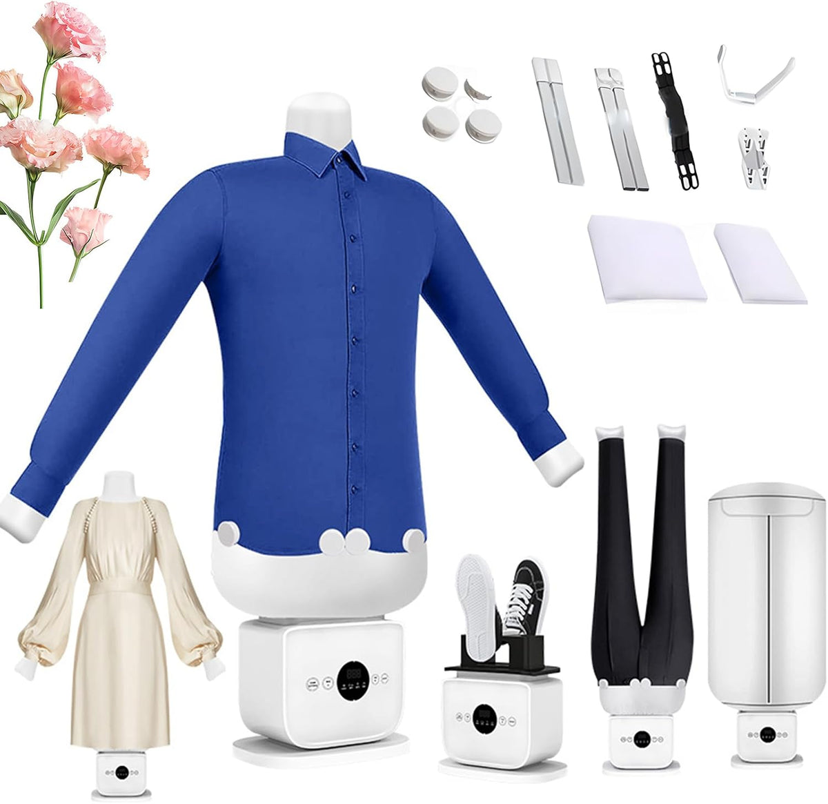 Le mannequin de repassage associe un format compact a un reglage de temperature