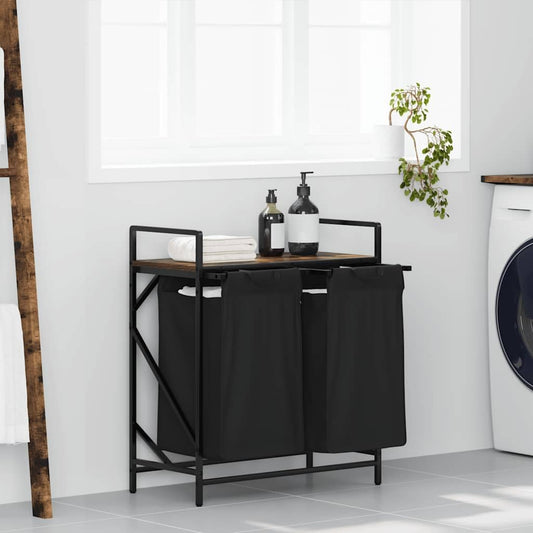 Un trieur a linge propose des elements metalliques avec une poignee de prise en main
