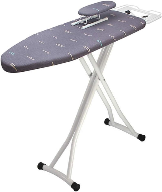 Un tapis de repassage dispose d'une partie textile en coton et d'une hauteur reglable
