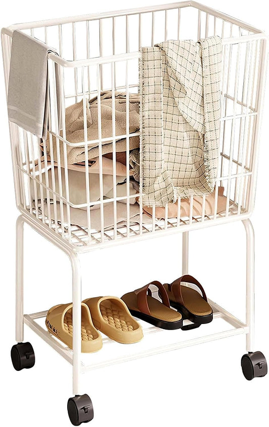 Le panier a linge qui separe les textiles dispose aussi de des roulettes